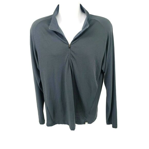 Outdoor Research Mens Base Layer Top Size Large 1/4 Zip Wool Blend Light Weight - Picture 12 of 12